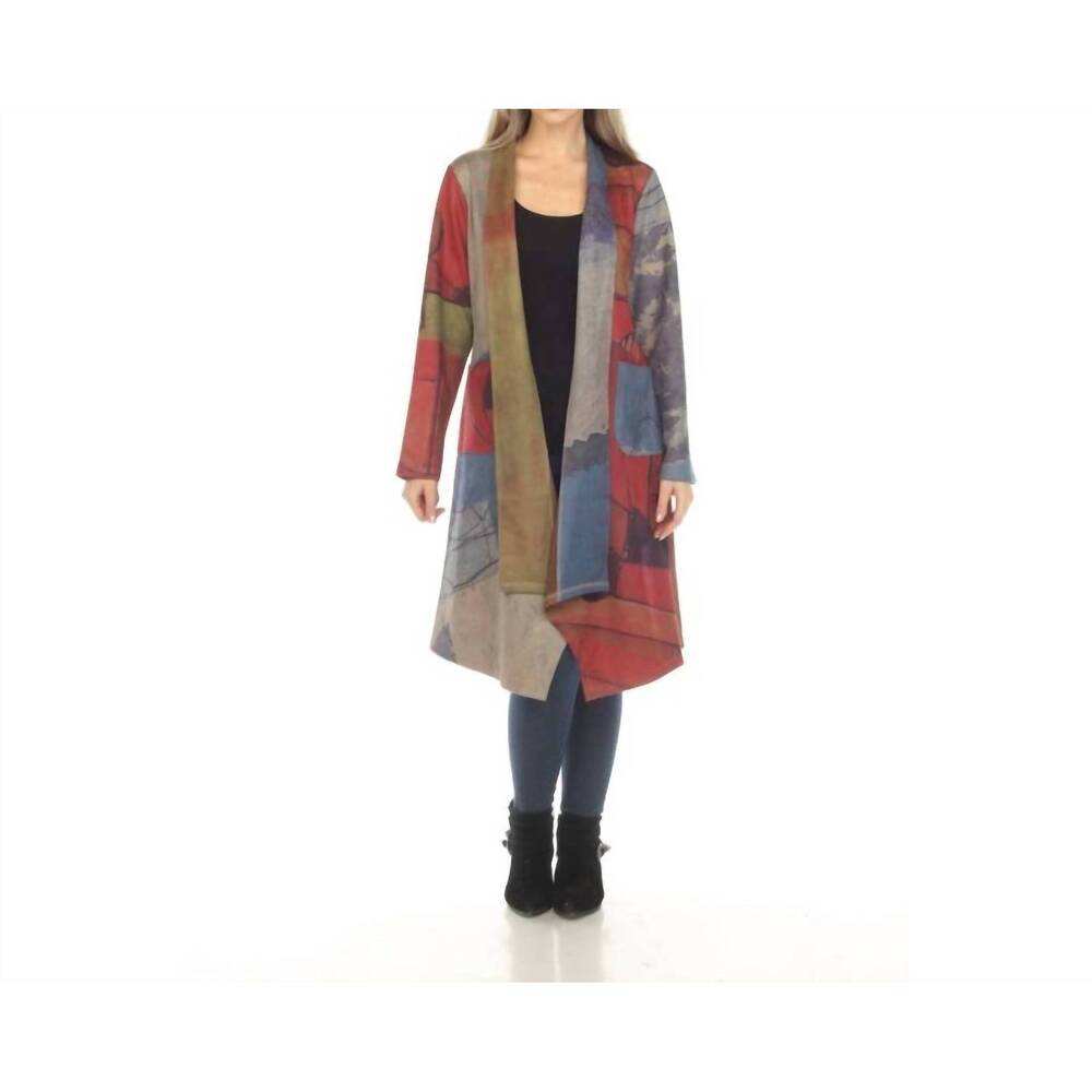 NEW RISING INTERNATIONAL color block long coat